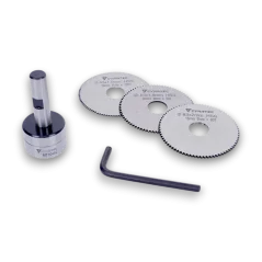 Zestaw frezów tarczowych Ø 63 mm z trzpieniem – grubości 1 / 1,5 / 2 mm, chwyt 12 mm