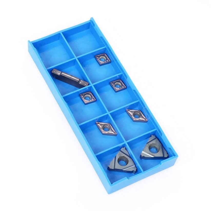Zapasowe płytki skrawające do stali nierdzewnej do zestawu noży 16×16 mm (MT10041), zestaw 8 szt.