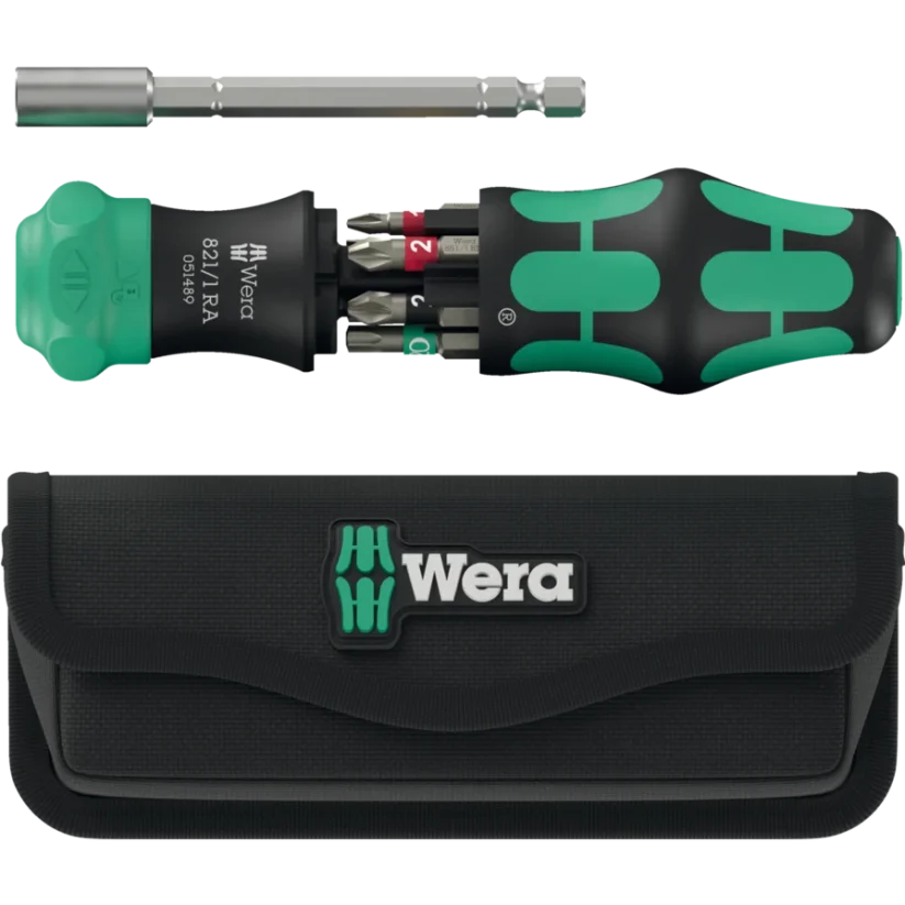 WERA ráčnový šroubovák s teleskopickou čepelí a zásobníkem bitů Kraftform Kompakt 28 RA PH/PZ/TORX®/plochý 6dílný, s pouzdrem, 051520