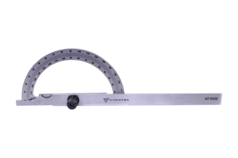 Oceľový uhlomer – Ø 120 mm, rameno 150 mm