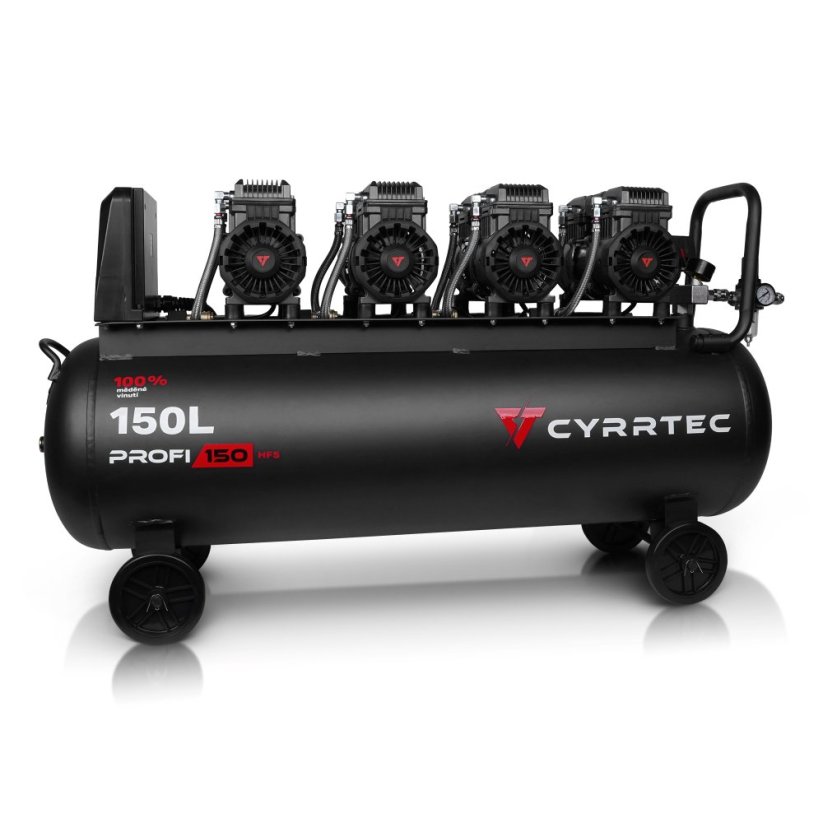 Bezolejový kompresor CYRRTEC PROFI 150 HFS, záruka 3 roky