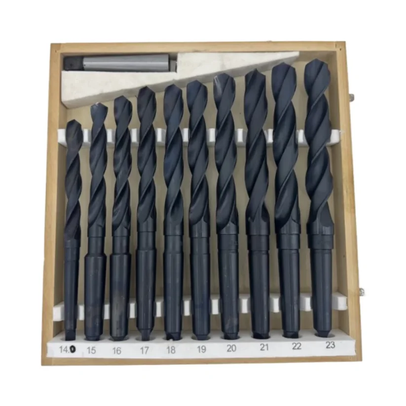 Vrtáky HSS s kuželovou stopkou, 14 - 23 mm, sada 10 kusů