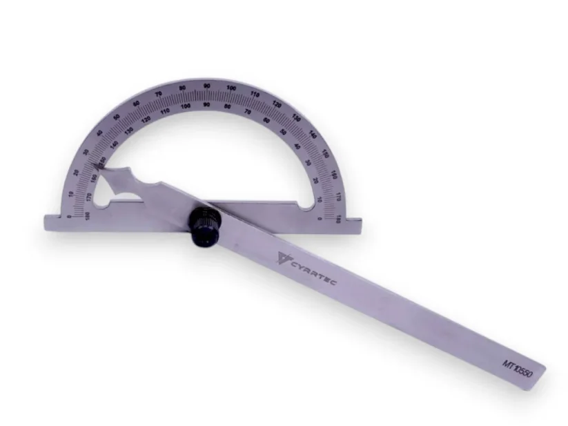 Oceľový uhlomer – Ø 120 mm, rameno 150 mm
