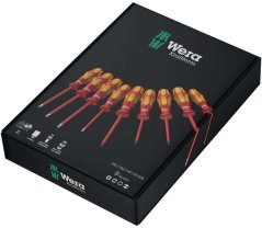 Wkrętaki dla elektryków Wera Kraftform Plus VDE seria 100 typ 160 i/162 i/167 i/9 (Zestaw 9 szt.), 133355