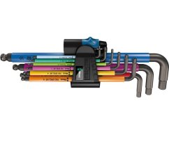 Klucze imbusowe Wera 950/9 Hex-Plus Multicolour HF 1, BlackLaser z funkcją podtrzymującą (zestaw 9 części) 022210