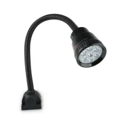 Maszynowa lampa LED z elastycznym ramieniem i podstawą śrubową, 24 V