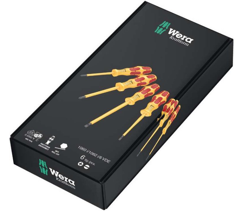 Elektrikářské šroubováky Wera Kraftform 1060 i/1062 i/6 VDE (Sada 6 dílů), 051575