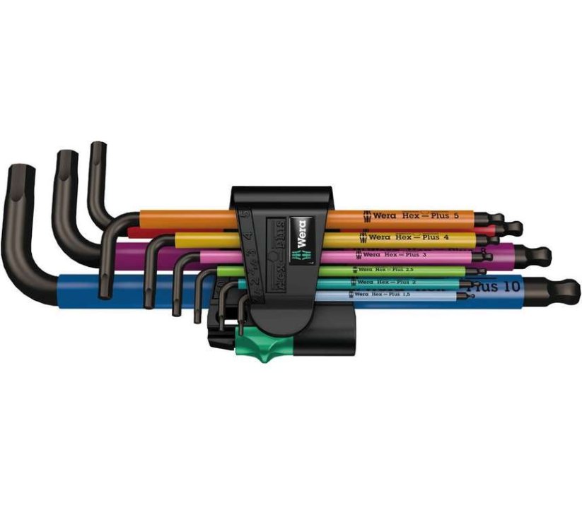 Zástrčné klíče inbus Wera 950/9 Hex-Plus Multicolour 1. Sada 9 ks (1,5-10mm), 022089