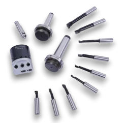 Presná vyvrtávacia hlava – sada s flycutterom, MK2/MK3, rozsah 10–125 mm, 9 nožov