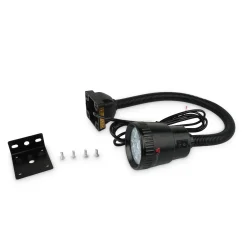 Strojní LED světlo s flexibilním ramenem a šroubovací základnou, 230 V