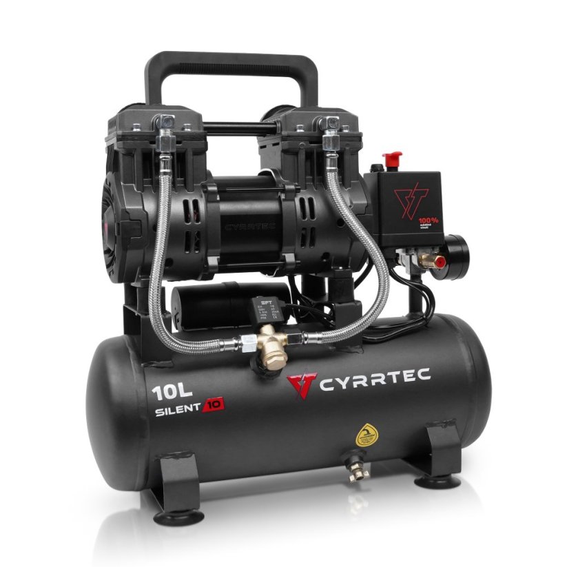 Bezolejový kompresor CYRRTEC SILENT 10, záruka 3 roky