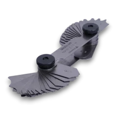 Sada radiusových měrek – vnitřní a vnější radius, R 1–7 mm