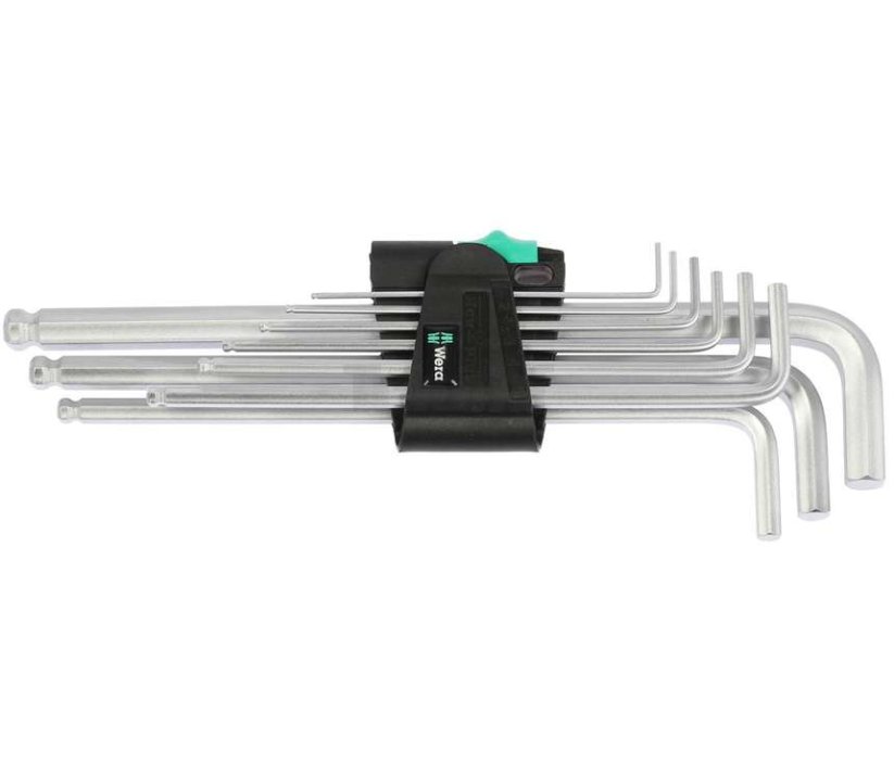 Zástrčné kľúče Wera inbus 950/9 Hex-Plus 1 chrómované (Sada 9 dielov), 022087