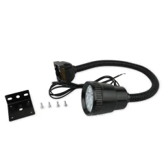 Maszynowa lampa LED z elastycznym ramieniem i podstawą śrubową, 24 V