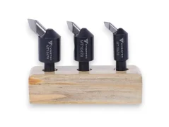 Dokončovací hlava / flycutter (HSS) - sada 3 ks vč. stojánku, stopka 12 mm - 14, 19, 22 mm