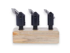 Dokončovacia hlava / flycutter (HSS) – sada 3 ks vr. stojančeka, stopka 12 mm – 14, 19, 22 mm