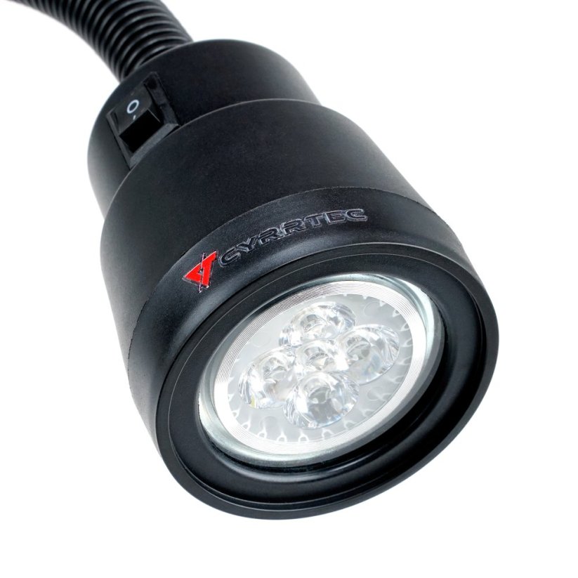 Magnetické strojné LED svetlo s flexibilným ramenom a chráničkou - 5 W, 230 V