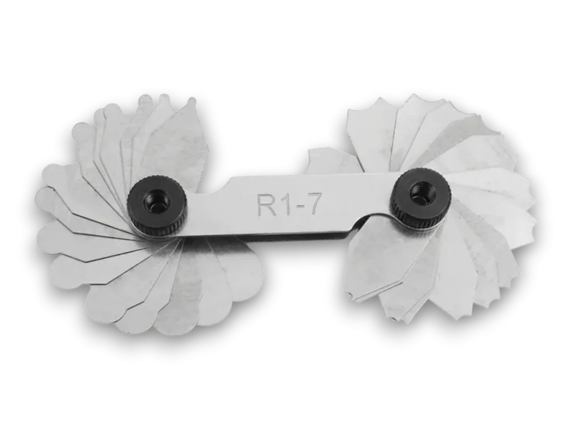Zestaw promieniomierzy R 1–7 mm – wewn./zewn.