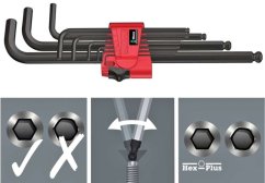 Klucze imbusowe Wera 950/9 Hex-Plus 6, BlackLaser (Zestaw 9 szt.), 022086
