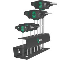 Wkrętaki Wera Hex-Plus 2,5–10 mm z rękojeścią poprzeczną typ 454/7 HF Set 2 z funkcją podtrzymywania (Zestaw 7 szt.), 023453
