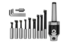Presná vyvrtávacia hlava – sada s flycutterom, MK4 / M16, rozsah 10–125 mm, 9 nožov