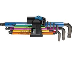Klucze imbusowe Wera 950/9 Hex-Plus Multicolour HF 1, BlackLaser z funkcją podtrzymującą (zestaw 9 części) 022210