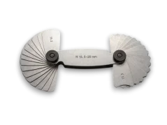 Sada radiusových měrek – vnitřní a vnější radius, R 15.5-25 mm