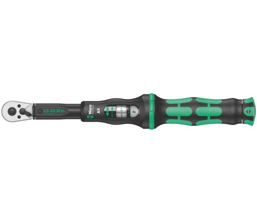 Momentový kľúč Wera Click-Torque A 5 s prepínacou račňou 1/4" (2,5 ÷ 25 Nm), 075604