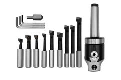 Přesná vyvrtávací hlava - sada s flycutterem, MK4, rozsah 10 - 125 mm, 9 nožů