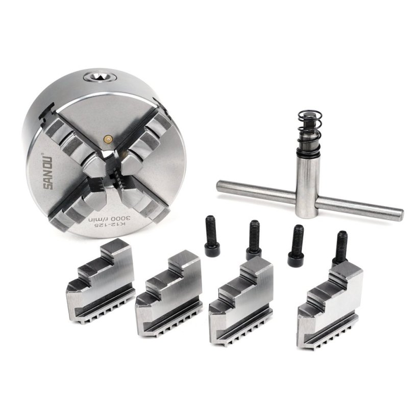 Samostrediace skľučovadlo K12-125mm, 4 čeľuste, DIN6350