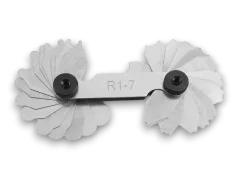 Sada radiusových měrek – vnitřní a vnější radius, R 1–7 mm