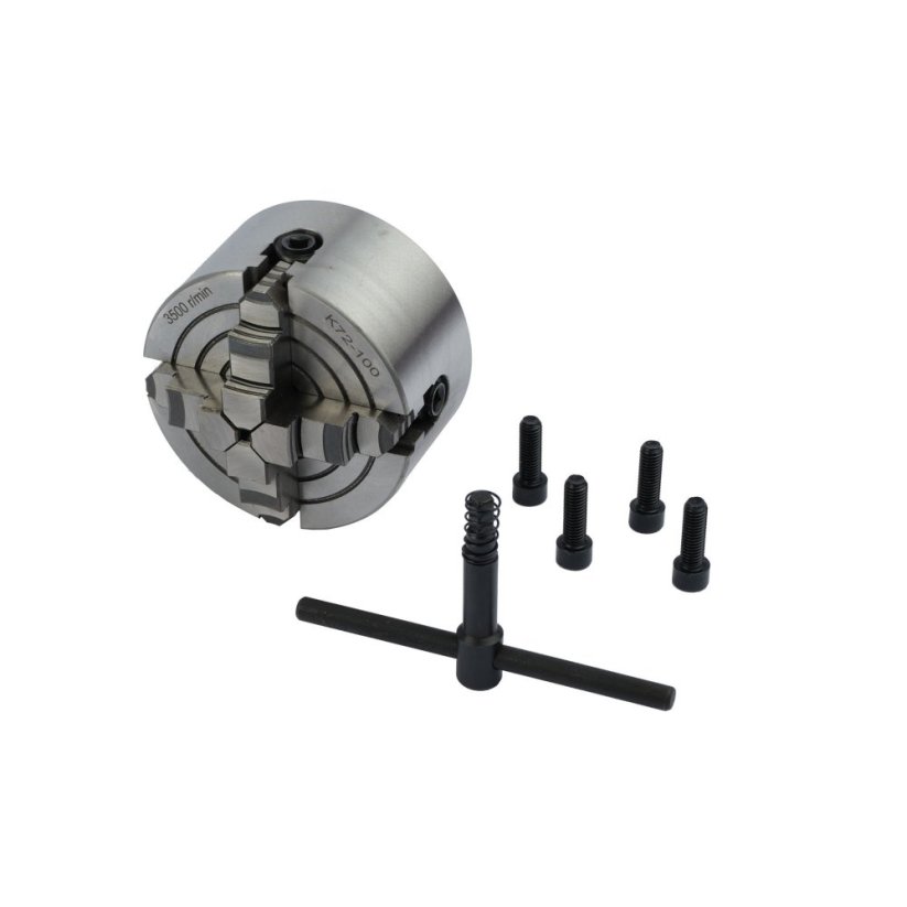 Uchwyt tokarski niesamoscentrujący K72-100 mm, 4 szczęki, DIN6350
