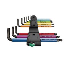 Klucze imbusowe Wera 950/9 Hex-Plus Multicolour 1 SB, BlackLaser (zestaw 9 części 1,5–10 mm) 073593