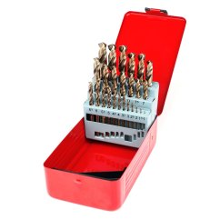 Wiertła kobaltowe HSS-CO5 1–13 mm co 0,5 mm, zestaw 25 sztuk