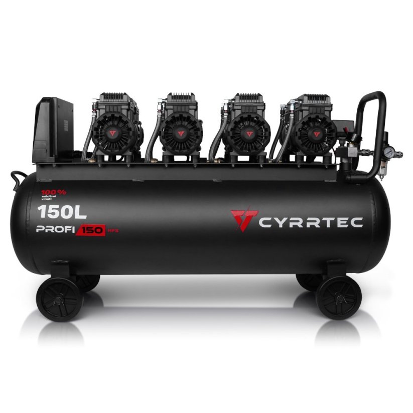 Bezolejový kompresor CYRRTEC PROFI 150 HFS, záruka 3 roky
