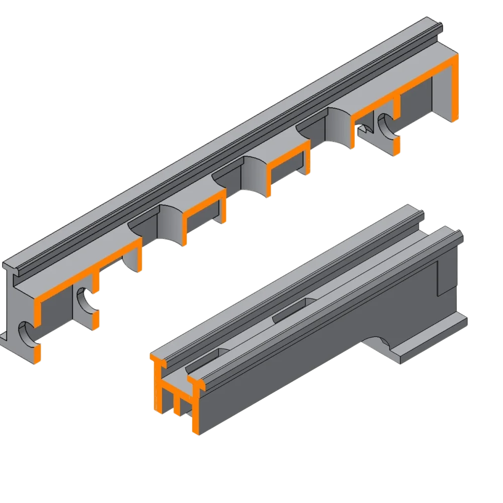Detail lože soustruhu Profiturn V3
